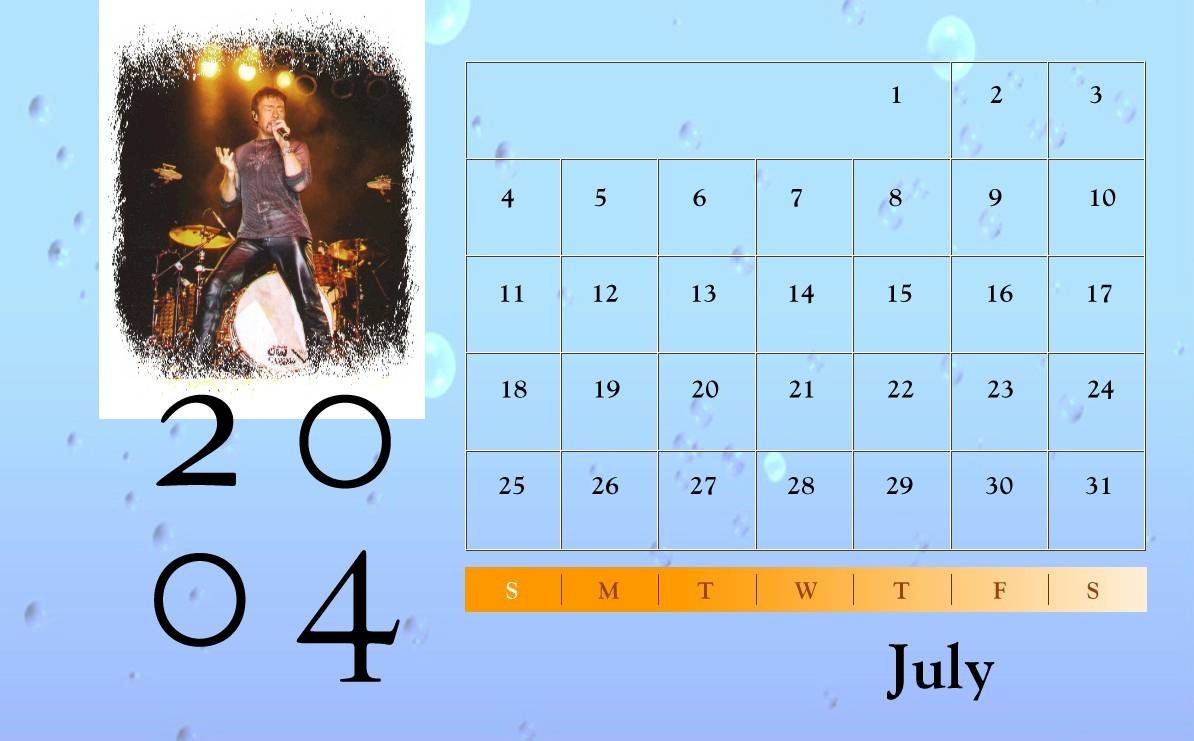 5 July 04, July Calendar